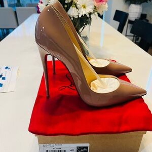 Christian Louboutin Nude Patent Leather Heels